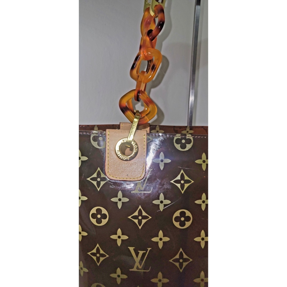 Louis Vuitton Monogram Clear Vinyl Cabas Ambre MM Tote Bag - Ivy - Picture 6 of 10